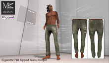 Miamai_Cigarette'710 Jeans_Cream Ripped