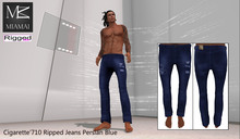 Miamai_Cigarette'710 Jeans_Persian blue Ripped