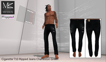 Miamai_Cigarette'710 Jeans_Charleston green Ripped