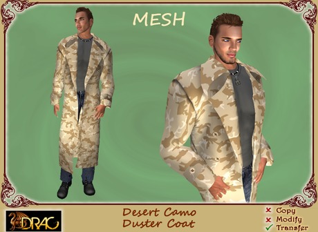 camo duster jacket