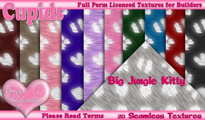 *Cupids Textures * 20 BIG JUNGLE KITTY SEAMLESS