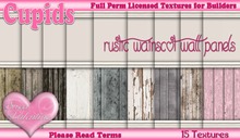 *Cupids Textures * 15 RUSTIC WAINSCOT WALL PANELS