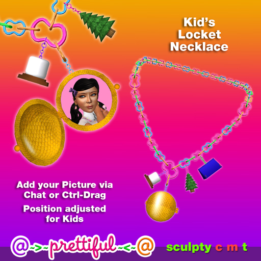 @~>~ PrettiFuL ~<~@ Locket Necklace [ Summer Camp ] Kids