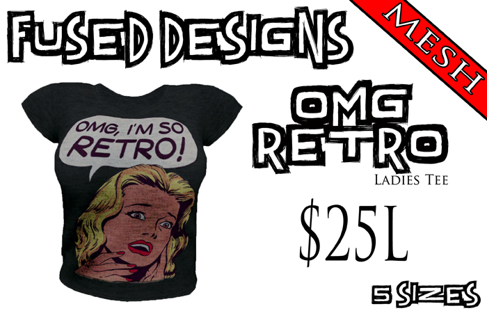 FUSED Designs Ladies Mesh OMG Retro Tee