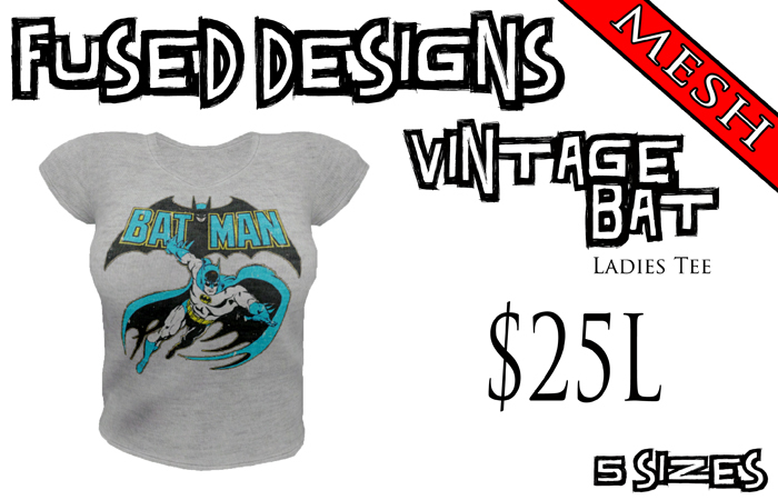FUSED Designs Ladies Mesh Batman Tee