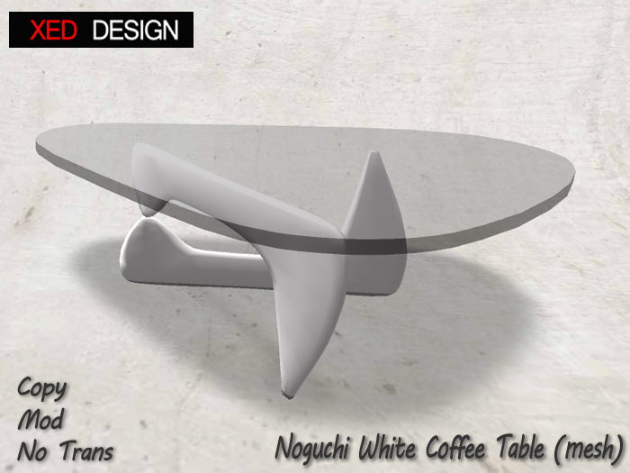 XD Noguchi White Coffee Table (mesh)
