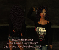 Beware Of Biters Mesh Slashed Back Tshirt