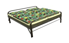 50s trailer bed green