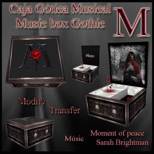 CAJA GOTICA MUSICAL - M - box