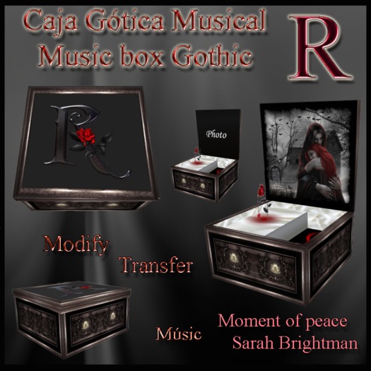 CAJA GOTICA MUSICAL - R - box