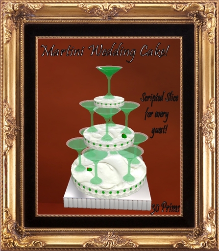 Martini Cake (Green & White) 