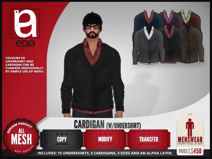 (epia) - Cardigan w/ Undershirt