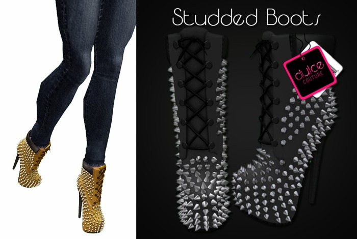 [D.Co.] Studded Boots - Grey