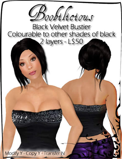 Black Velvet Bustier