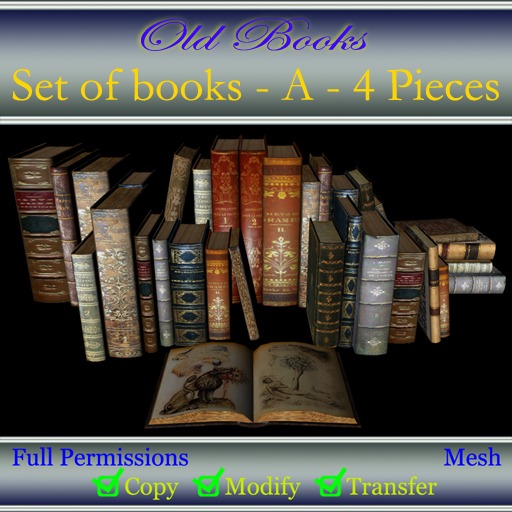 Full Permissions - "Old books" Set Books - A -