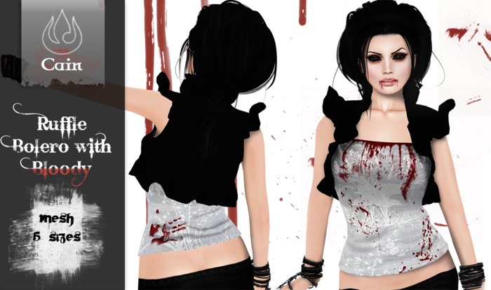 Cain - Ruffle Bolero with - Bloody