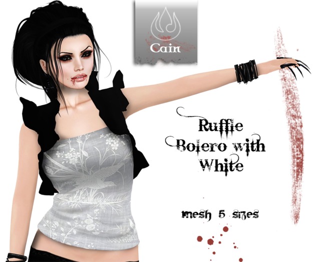 Cain - Ruffle Bolero with - White (classic avatar)