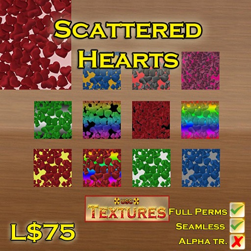 USC Textures - Scattered Hearts 