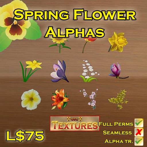 USC Textures - Spring Flower Alphas 