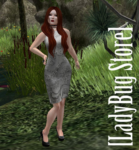 [LadyBug Store] Pencil Dress Kneeup Brocade