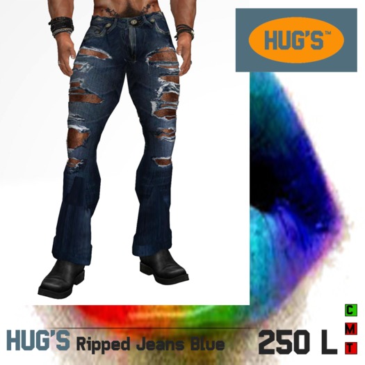 HUG'S Ripped Jeans BLUE
