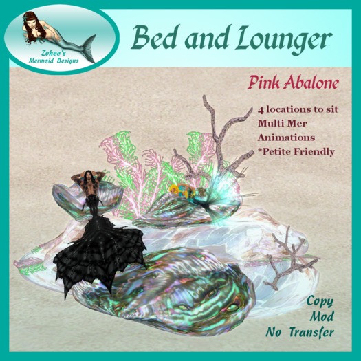ZMD - Pink Abalone Bed and Lounger