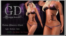 FEMALE TATTOO.::Gruppe Designs Tattoos::. GD-03 Phoenix Chest
