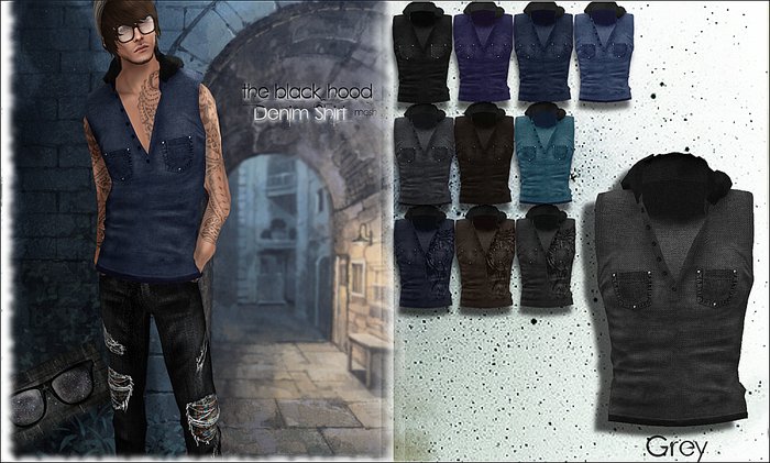 bleak .The Black Hood.Denim-Grey