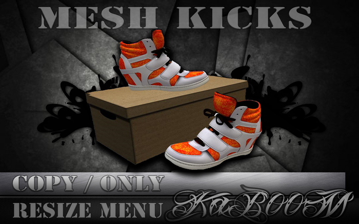 \\KB// MESH Orange Glitter Kicks
