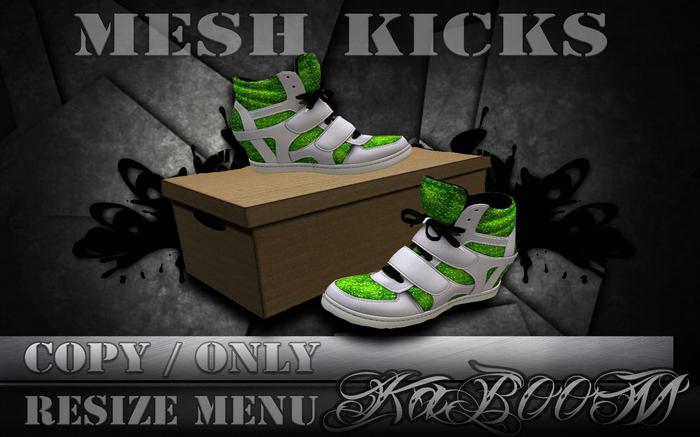 \\KB// MESH Green Glitter Kicks