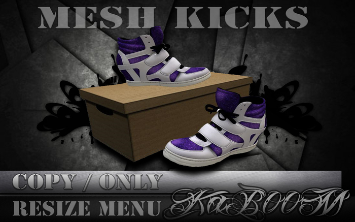 \\KB// MESH Purple Glitter Kicks