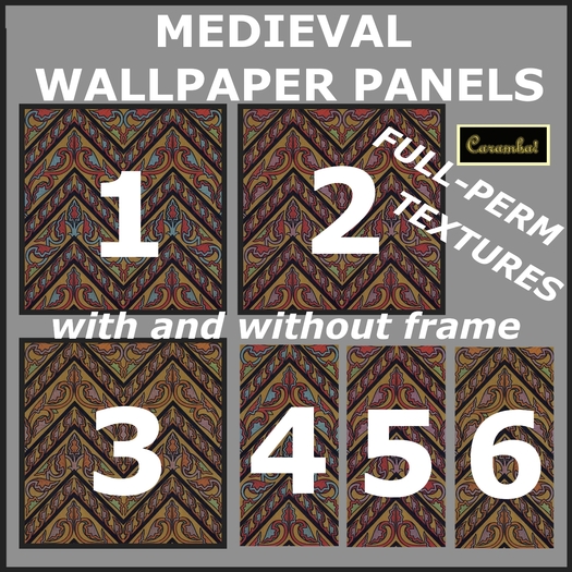 Medieval wallpaper panels - texture pack