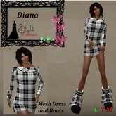 Diana Tartan Blanc