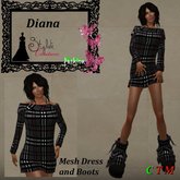 Diana Tartan Black