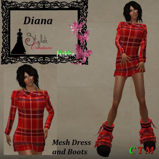Diana Tartan Rouge Noir