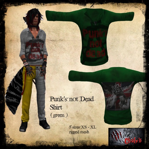 :: Chaly's:: Punk's not dead (green)
