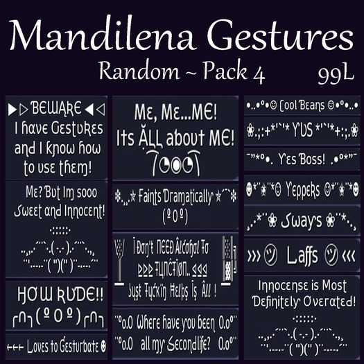Mandilena Gestures ~ Random Mix 4