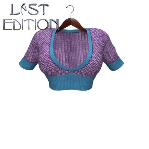 Last Edition Purple V-neck Cropped Pullover