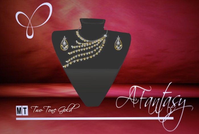 AFantasy Two-Tone Vine Necklace Set