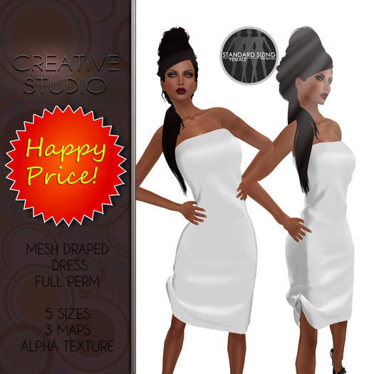 - CREATIVE STUDIO - Draped Dress DEMO - HAPPY PRICE