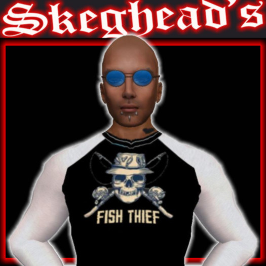 BLACK WHITE SLEEVE FISH THIEF CONCERT SHIRT jacket layer, full edit