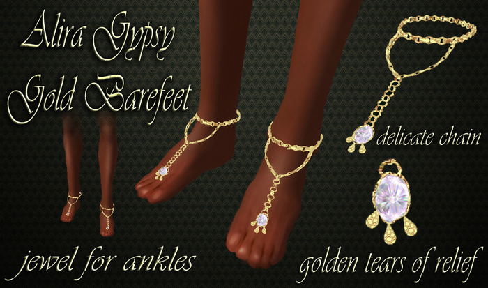 ~Alira~ Gypsy Gold Barefeet DIAMOND (Ankle Jewel) V2.0