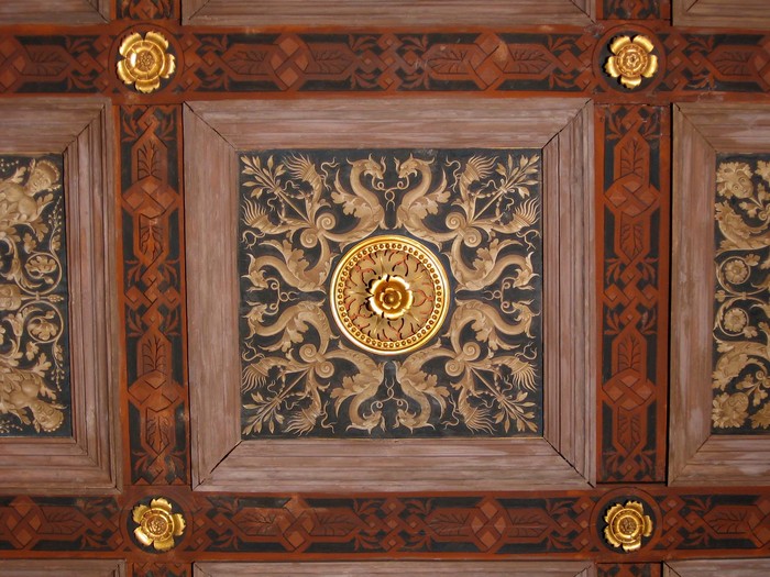 panelled ceiling