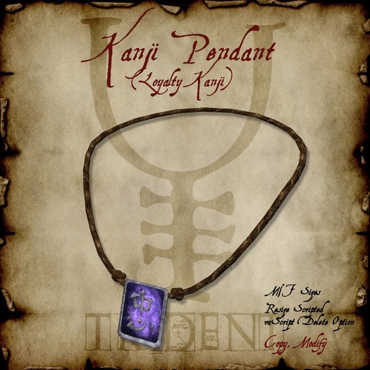 Kanji Pendant [Loyalty]  