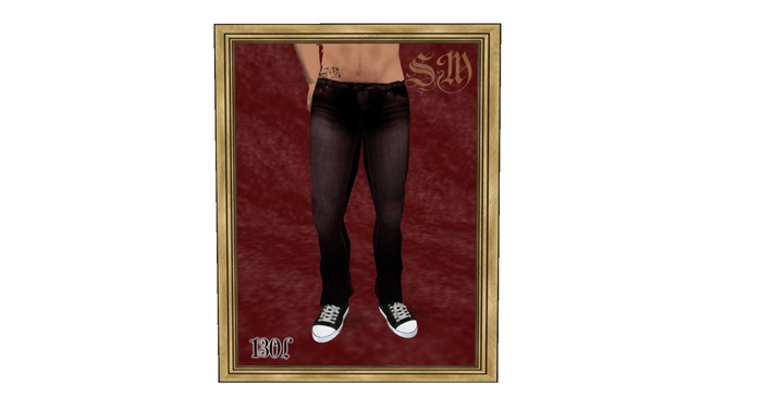 Men's Burgandy Jeans