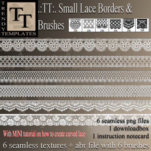 .:TT:. Small Lace Borders & Brushes