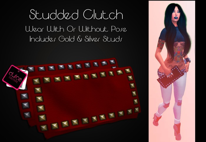 [D.Co] Studded Clutch - Red