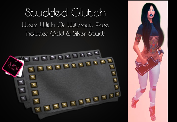 [D.Co] Studded Clutch - Grey