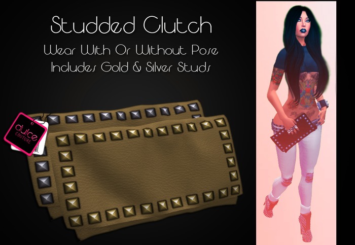 [D.Co] Studded Clutch - Creme