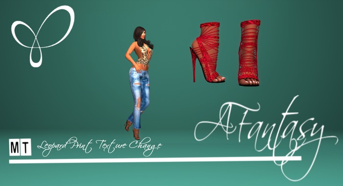 AFantasy Leopard Print Texture Change High Heels
